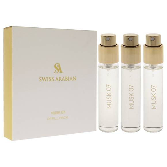 Musk 07 by Swiss Arabian Unisex - 3 Pc Mini Gift Set 3 x 1oz EDP Spray (Refill) - Picture 3 of 5